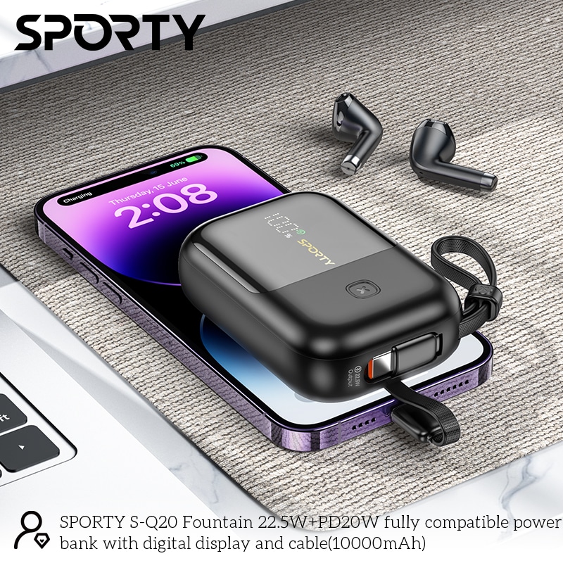 Q20 Fountain 10000mAh Power Bank with Fast Charging Q20 Fountain 10000mAh Power Bank with Fast Charging